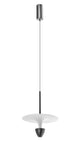 Luminario Cisne suspender luz directa - indirecta Ø26cm acabado negro con difusor blanco 12W luz cálida de iLumileds