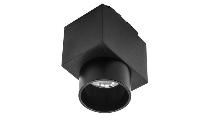 Luminario cuadrado con arillo antideslumbrante 6W 30° luz cálida (3000K) 48V cc para mini riel magnético de iLumileds