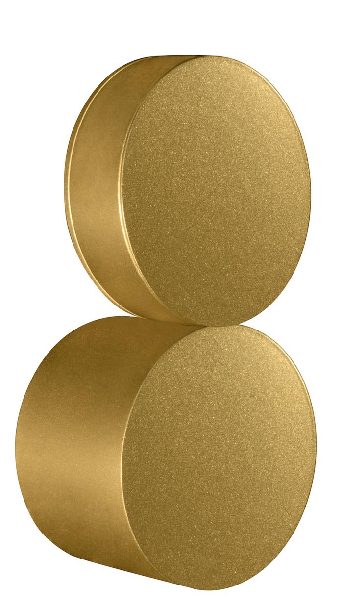 Luminario decorativo de muro doble circulo 5W luz cálida acabado dorado de iLumileds