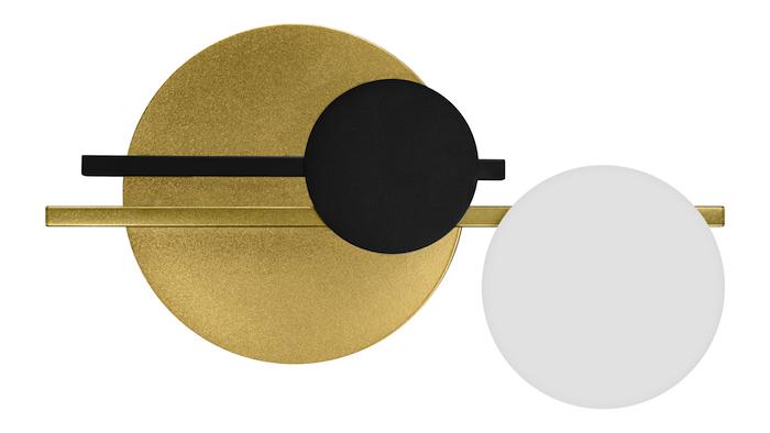 Luminario decorativo contemporaneo en efecto simétrico luz indirecta 14w luz cálida acabado dorado / negro / blanco de iLumileds