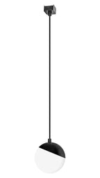 Luminario suspender esferico con acabado negro 5W 130° luz cálida (3000K) 48V cc para mini riel magnético de iLumileds