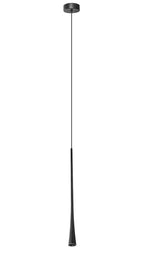 Luminario Lulia para suspender tipo flauta acabado negro cuerpo de 60cm 6w 18° luz cálida 100-240V de iLumileds