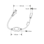 Conector de plástico para tira LED COB exterior máx 25 m de tira, 127V ca, protección IP20 de iLumileds