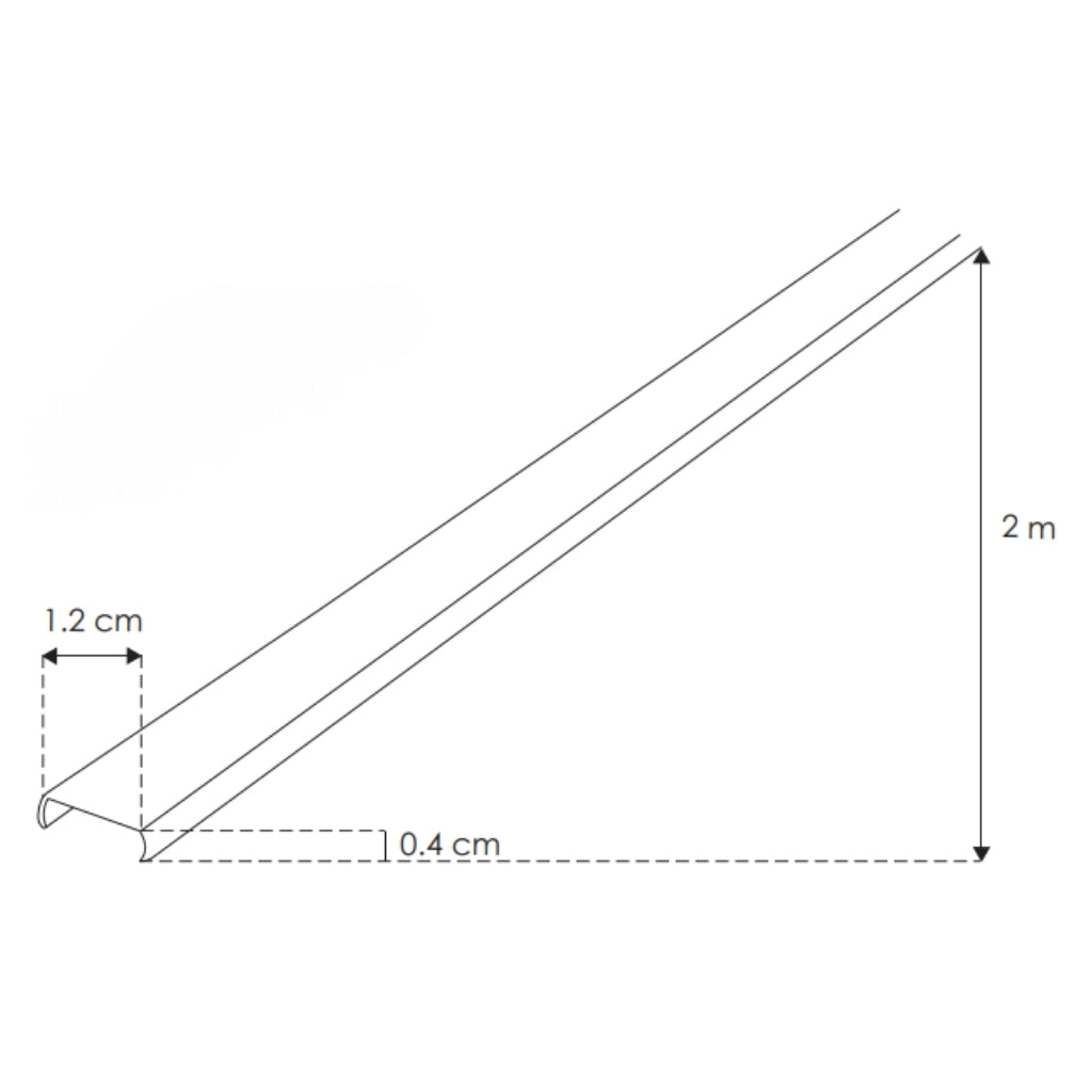 Mica difusa continua negra traslucida para perfil de aluminio DXAP01, DXAP02 y DXAP06 de iLumileds