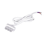 Conector macho con 150 cm de cable blanco para luminarios de la serie ILUINTG de iLumileds