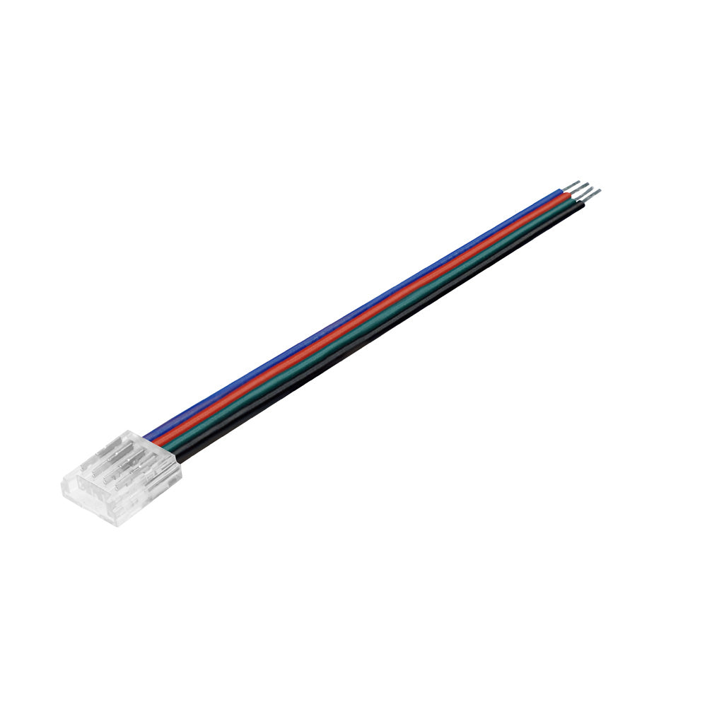 Conector rápido de plástico con 10 cm de cable, para tiras de LED RGB extraplanas de 10mm de ancho, IP20 de iLumileds