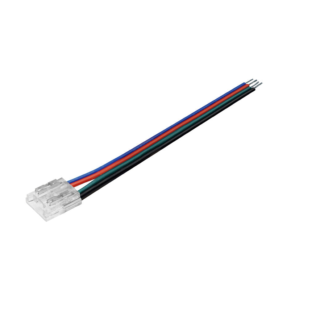 Conector rápido de plástico con 10 cm de cable, para tiras de LED RGB COB extraplanas de 10mm de ancho, IP20 de iLumileds