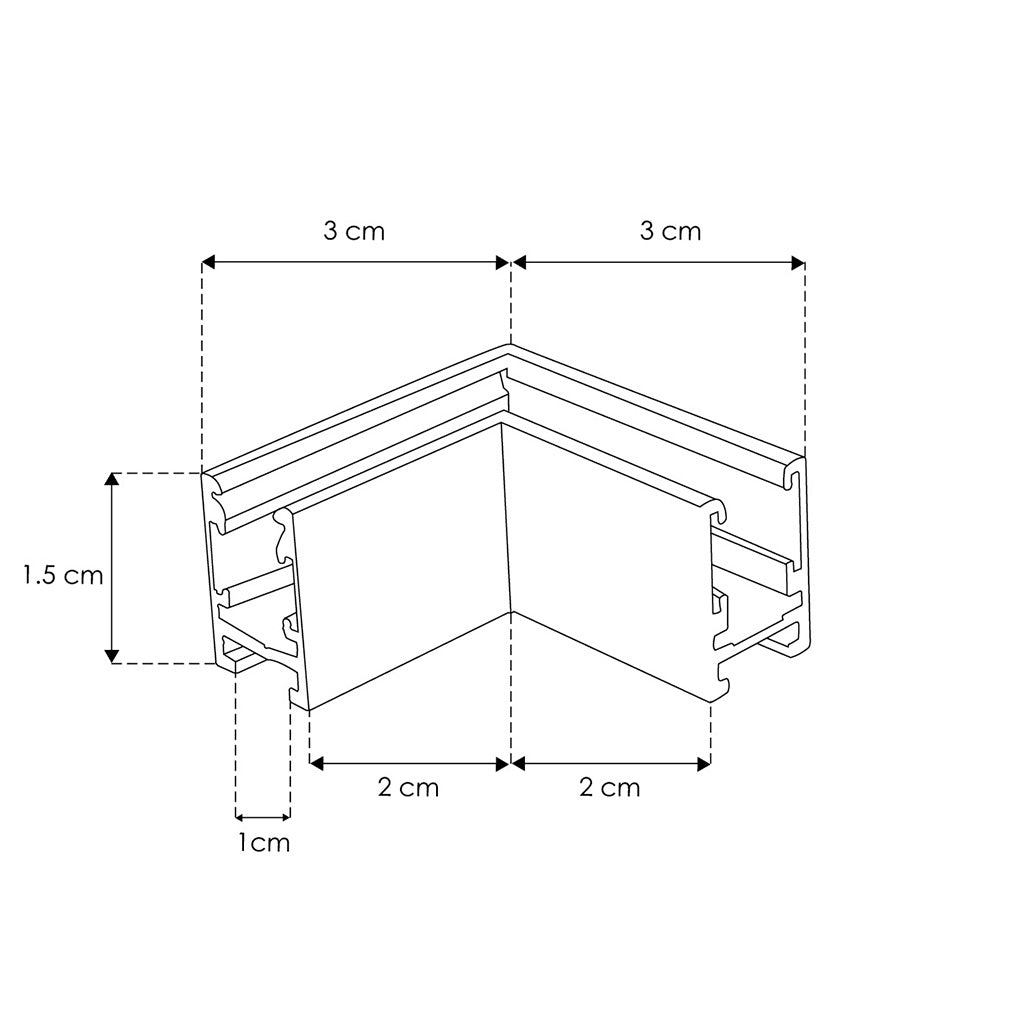 Cople de 90°, frontal para Nano Track magnético NANOTRK10151MB