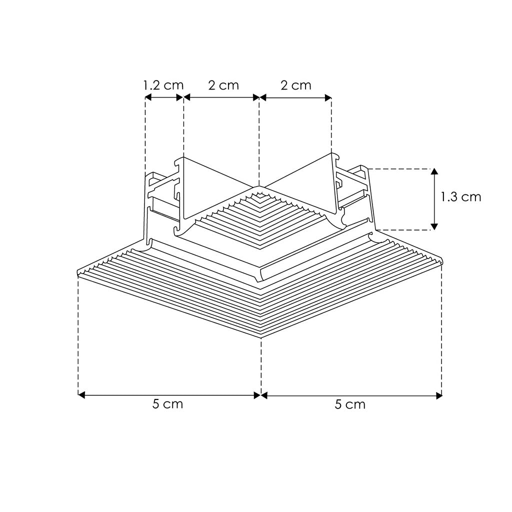 Cople de 90°, frontal para Nano Track magnético NANOTRK50151MB