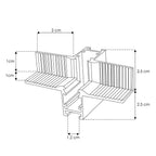 Cople de 90°, interno para Nano Track magnético NANOTRK50151MB