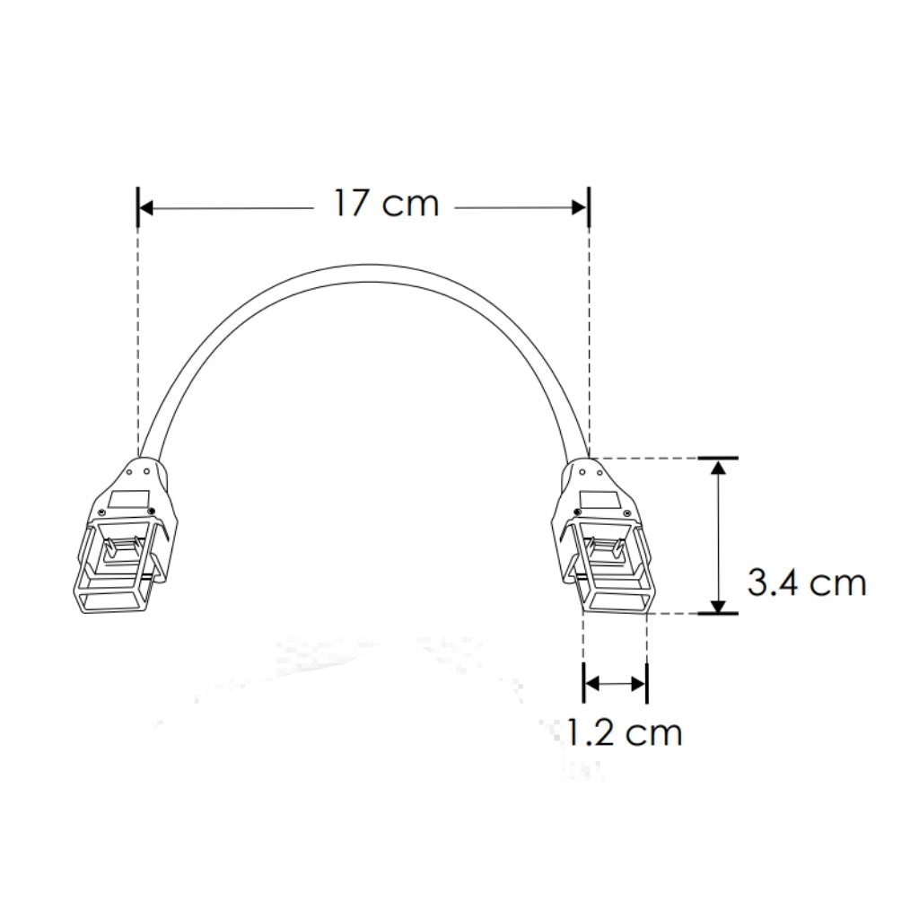 Cople rápido con 15cm de cable, para tiras de LED COB de 9mm de ancho, IP20 de iLumileds