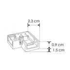Cople rápido en forma de L, para tiras de LED COB de 9mm de ancho, IP20 de iLumileds