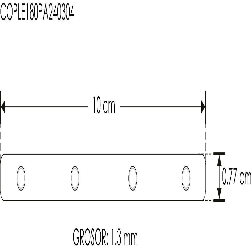 Conector 180° para perfiles de aluminio ILUPA2404CO y ILUPA2403CO incluye 4 tornillos de iLumileds (No se vende individual)