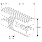Cople recto 180° mecánico y electrificado acabado negro, para micro track magnético de iLumileds
