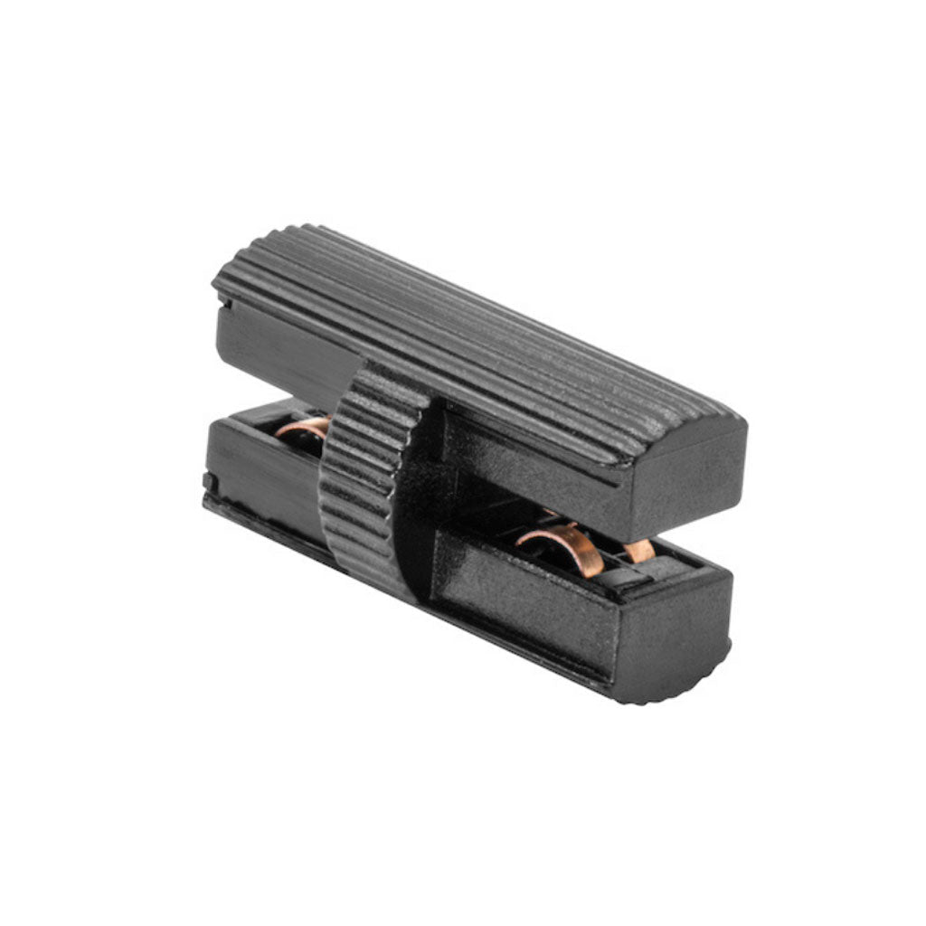Cople recto 180° mecánico y electrificado acabado negro, para micro track magnético de iLumileds