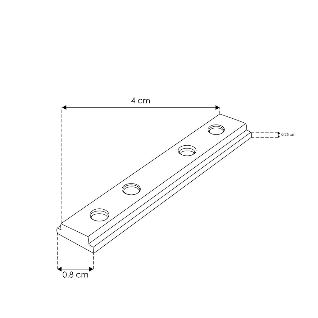 Cople mecánico 180°, acabado negro, para Nano Track magnético de iLumileds