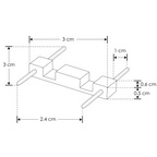 Cople de 180° mecánico y electrificado, para mini riel magnético ILUTMAGMINI30 de iLumileds