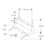 Kit de cople de 90° conexión vertical mecánico y electrificado, para mini riel magnético ILUTMAGMINI30 de iLumileds