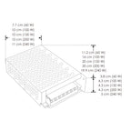 Kit 1pz Fuente de alimentación conmutada 200W (160W máx.), entrada 110-220V ca salida 24V cc, para interiores de iLumileds+ 1pz Tira LED COB 12W/m 24V CRI:90 con 512 chips/m rollo 5m cálido (3000K), con auto adhesivo de iLumileds