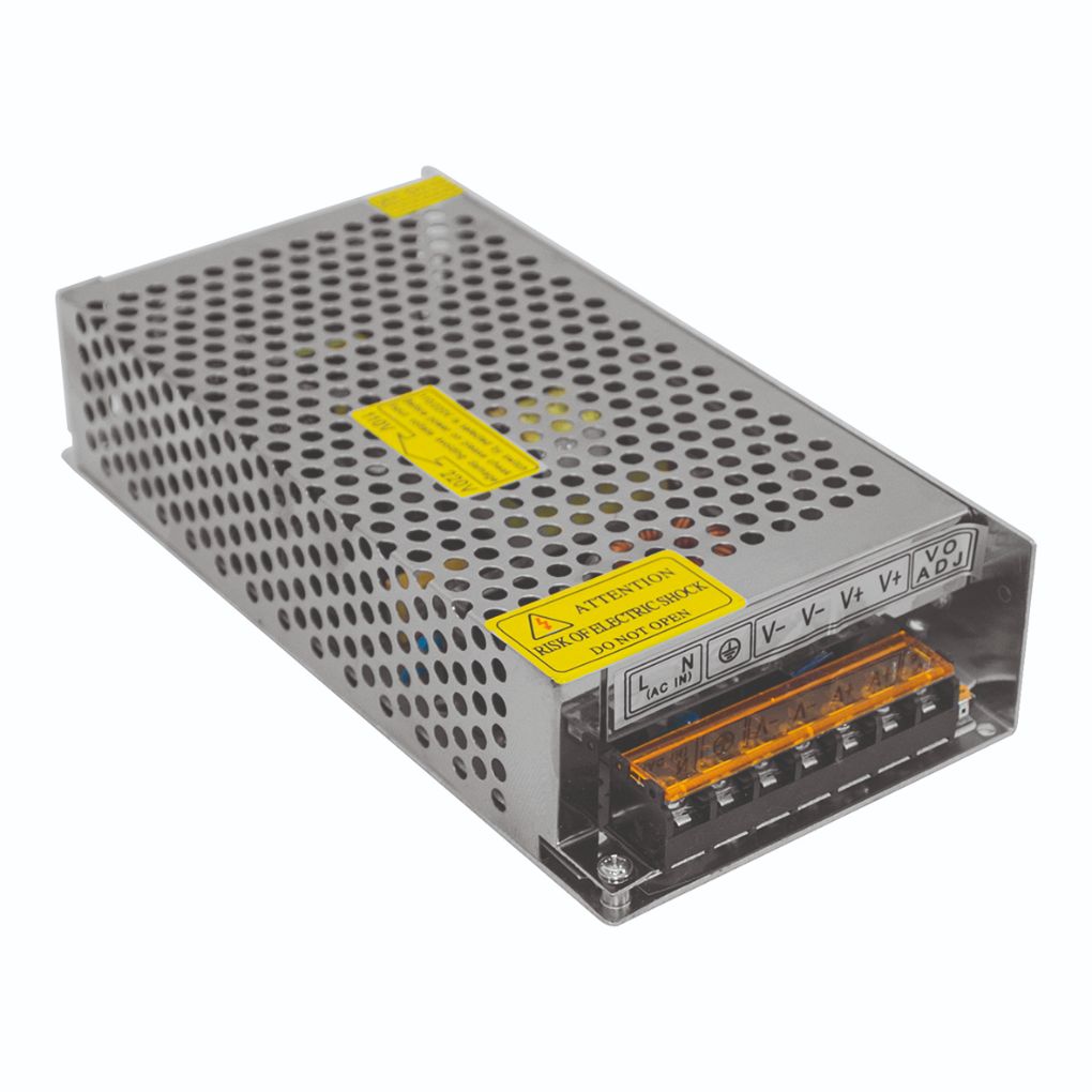 Fuente de poder conmutada 200W (180W máx.) 24Vcc, FP>0.9, THD<=10%, entrada 110-277Vca  para interiores de iLumileds