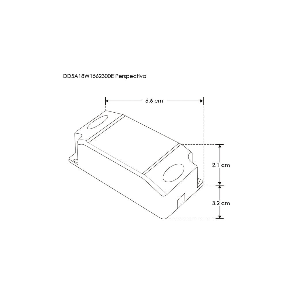 Driver para luminarios LED, atenuación TRIAC, 5-18W, entrada 85-265V ca salida 15-62V cc, 300mA, para interiores a iLumileds