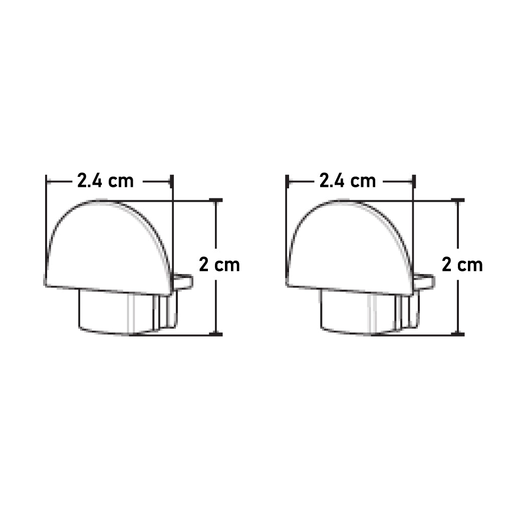 Kit perfil aluminio con ceja DXAP02KIT. -L:2m A:1.7/2.45cm Al:1.2cm- para tira LED, incluye difusor acrílico, 2 tapas laterales y 2 grapas de sujeción