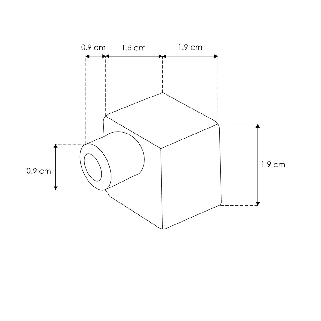 Terminación con agujero para tiras led modelos LA283548WW30X45, LA283548W30X45, LA283548WW30 y LA283548W30, de silicón de iLumileds
