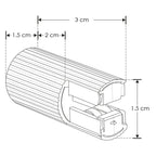 Tapa final acabado negro para micro track magnético, incluye conector para fuente de poder de iLumileds
