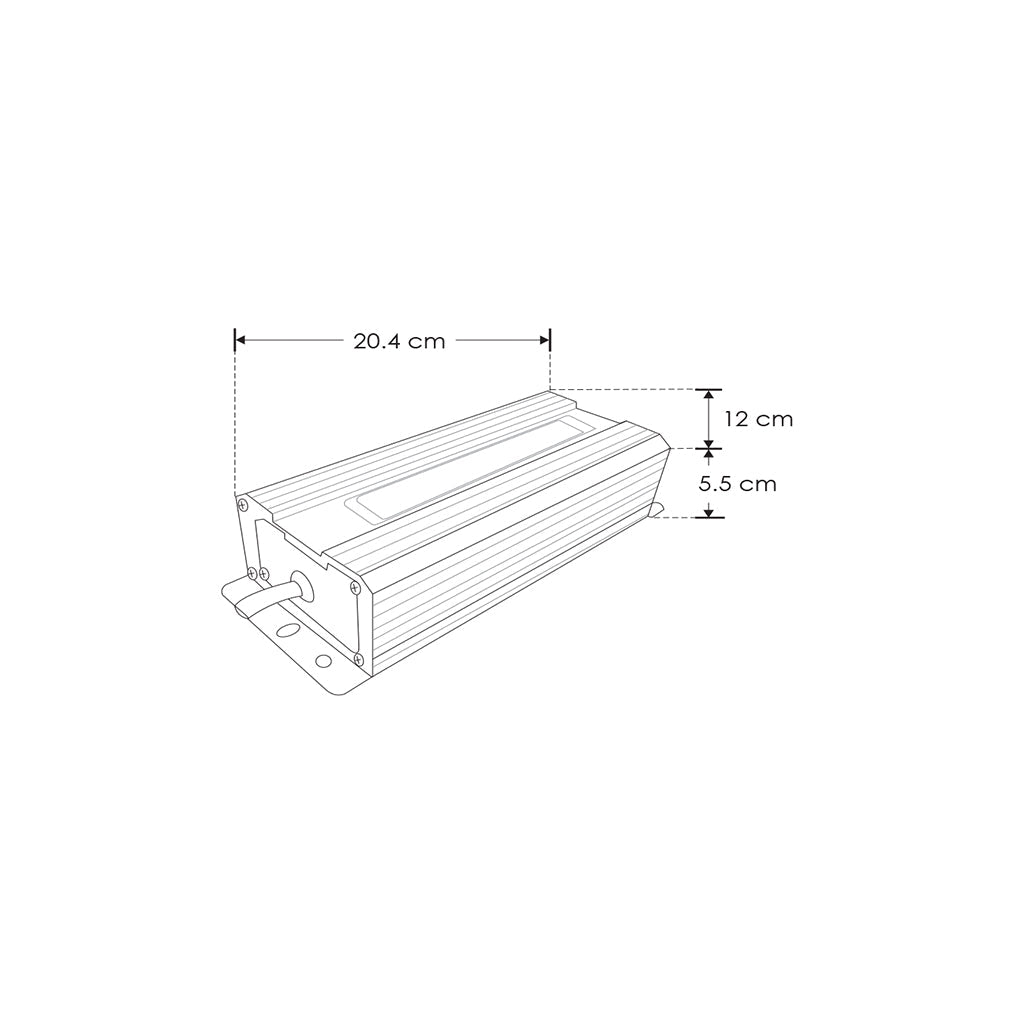 Fuente de alimentación 200W (160W máx.) para exteriores IP67 24V cc entrada 90-264V ca de iLumileds