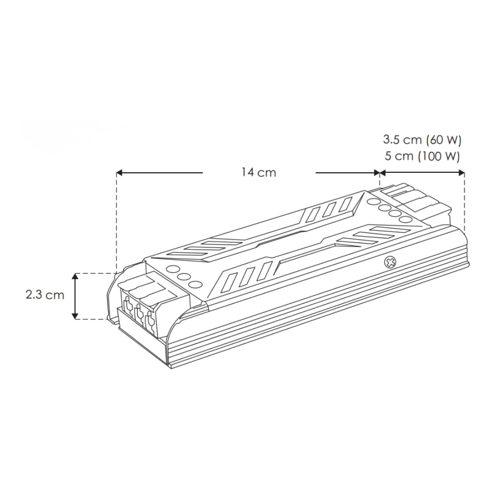 Fuente de poder conmutada 60W (48W máx.) 24Vcc 100-265Vca para interiores de iLumileds