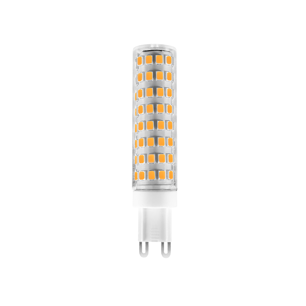 Foco atenuable tipo cacahuate 9W 110-265V color de luz neutro cálido (3000K) base G9 de iLumileds