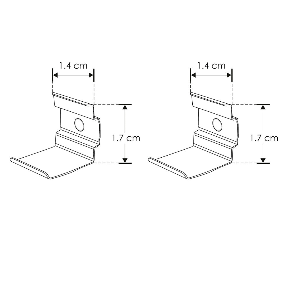Kit de 2 grapas negras de sujeción para perfil de aluminio PA1616N (No se vende individual)