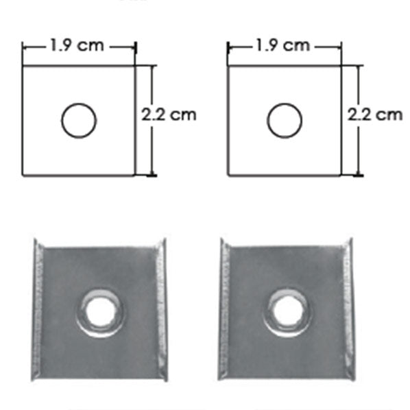 Kit de 2 grapas de sujeción para perfil de aluminio ILUDXA2512 (No se vende individual)