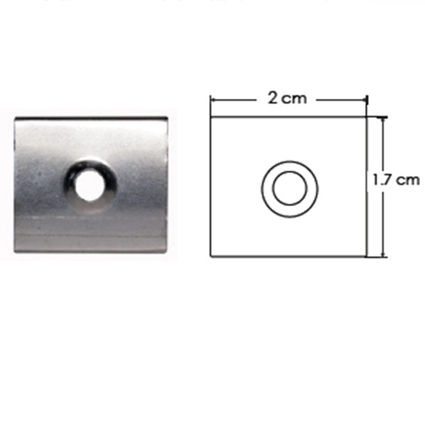Kit de 2 grapas de sujeción para perfil de aluminio DXAP01 (No se vende individual)