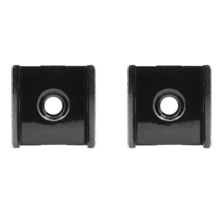 Kit de 2 grapas negras de sujeción para perfil de aluminio DXAP01N, de metal (No se vende individual)