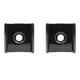 Kit de 2 grapas negras de sujeción para perfil de aluminio DXAP01N, de metal (No se vende individual)