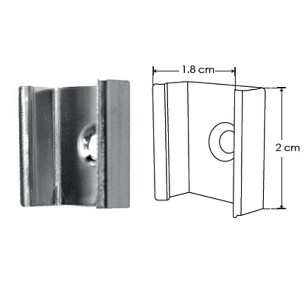 Kit de 2 grapas de sujeción para perfil de aluminio DXAP02 (No se vende individual)