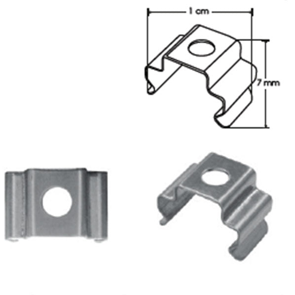 Kit de 2 grapas de sujeción para perfil de aluminio ILUPA07 (No se vende individual)