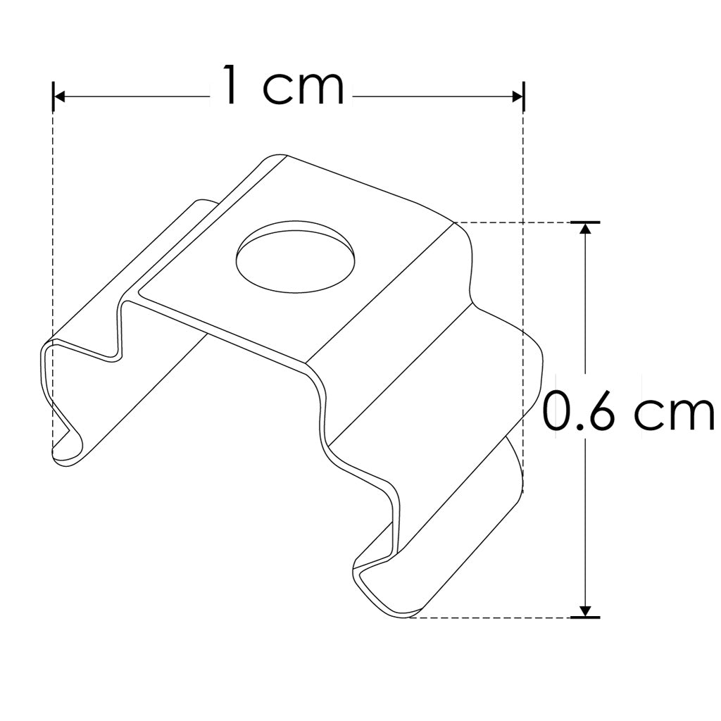 Kit de 2 grapas de sujeción acabado negro para perfil de aluminio ILUPA07N de iLumileds
