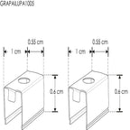 Kit de 2 grapas de sujeción para perfil de aluminio ILUPA1005 de iLumileds (No se vende individual)