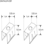 Kit de 2 grapas de sujeción para perfil de aluminio ILUPA1009 de iLumileds (No se vende individual)
