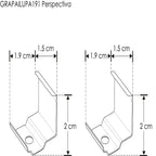 Kit de 2 grapas de sujeción para perfil de aluminio ILUPA191W e ILUPA191B de iLumileds
