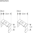 Kit de 2 grapas de sujeción para perfil de aluminio ILUPA2310 de iLumileds