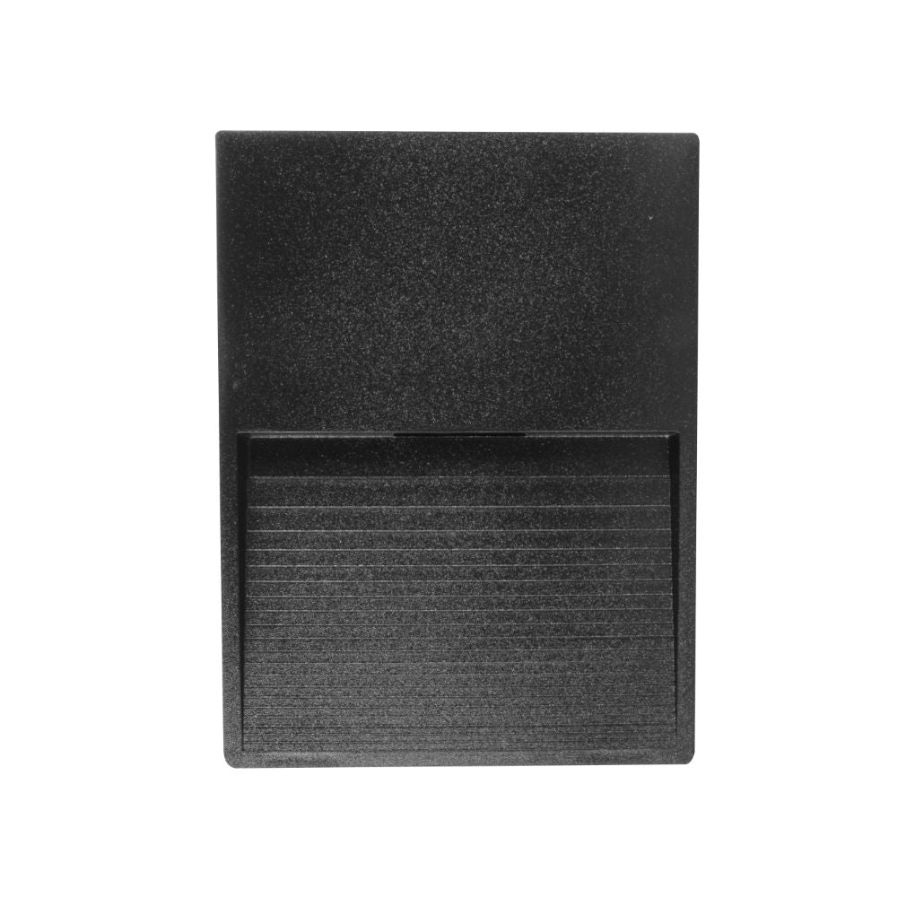Luminario de cortesía rectangular estriado 9x12cm para sobreponer en muro 2W 3000K de iLumileds
