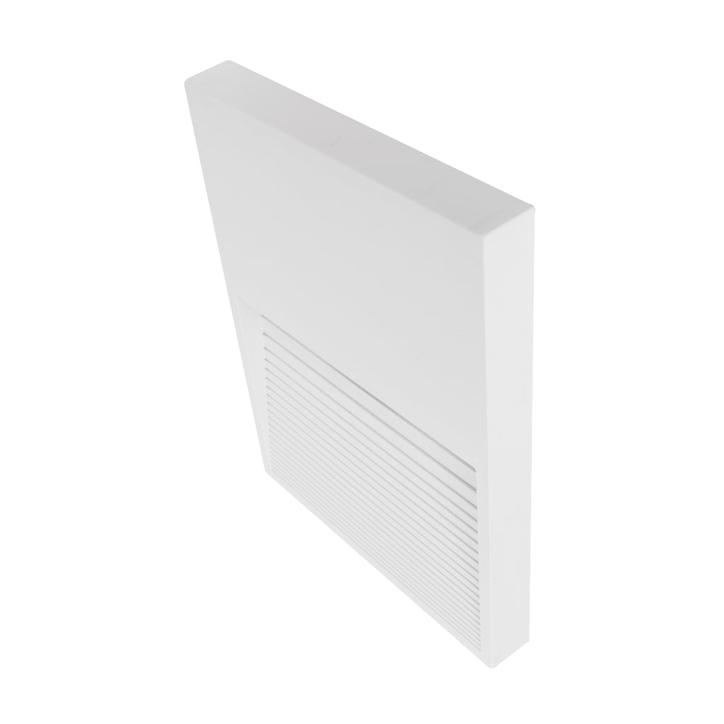 Luminario de cortesía rectangular estriado 9x12cm para sobreponer en muro 2W 3000K de iLumileds