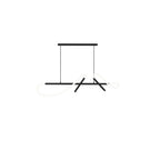 Luminario LLuscá suspender neón 2x13W + spots dirigibles 2x3W 45° luz cálida (3000K), suspensión ajustable 0-120cm de línea Europea iLumileds