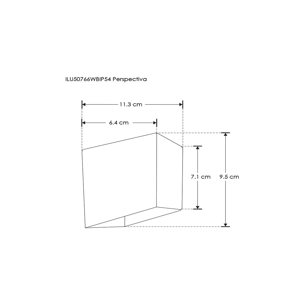 Cubo pequeño de luz con salida simétrica 6W luz cálida de iLumileds. Ideal para crear muro de luz.