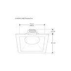 Downlight cuadrado semiprofundo de policarbonato para lámpara MR16, incluye base GU5.3 de iLumileds