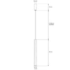 Luminario LuLi hexagonal acabado negro 40cm 5W 24° luz cálida (3000K), suspensión ajustable 0-200cm de línea Europea iLumileds