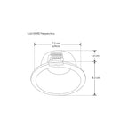 Downlight redondo profundo de bajo deslumbramiento fabricado en aluminio para MR16 incluye conector GU5.3 de iLumileds